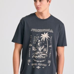 Relaxed fit t-shirt with tropical print