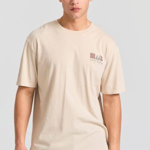 Organic cotton relaxed t-shirt with abstract print